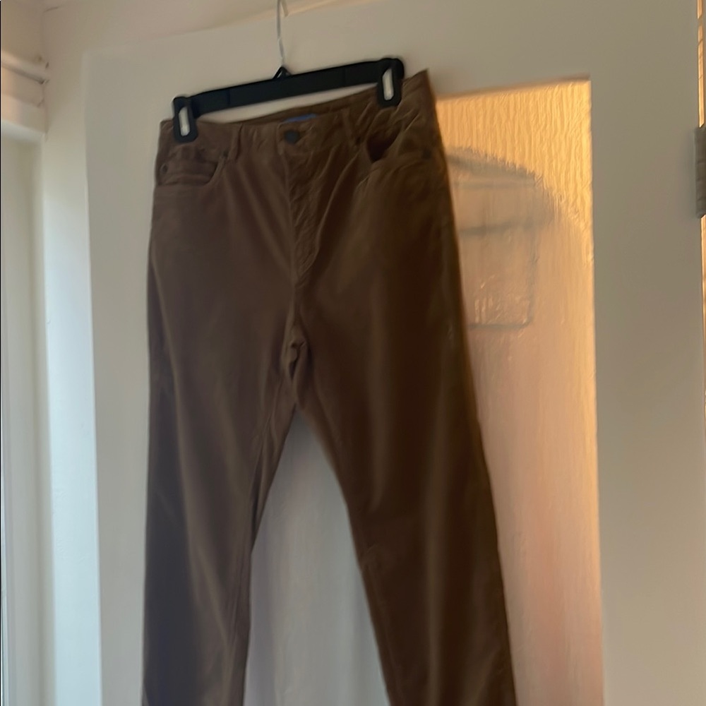 J. McLaughlin Brown Skinny Pants with Geometric Pattern